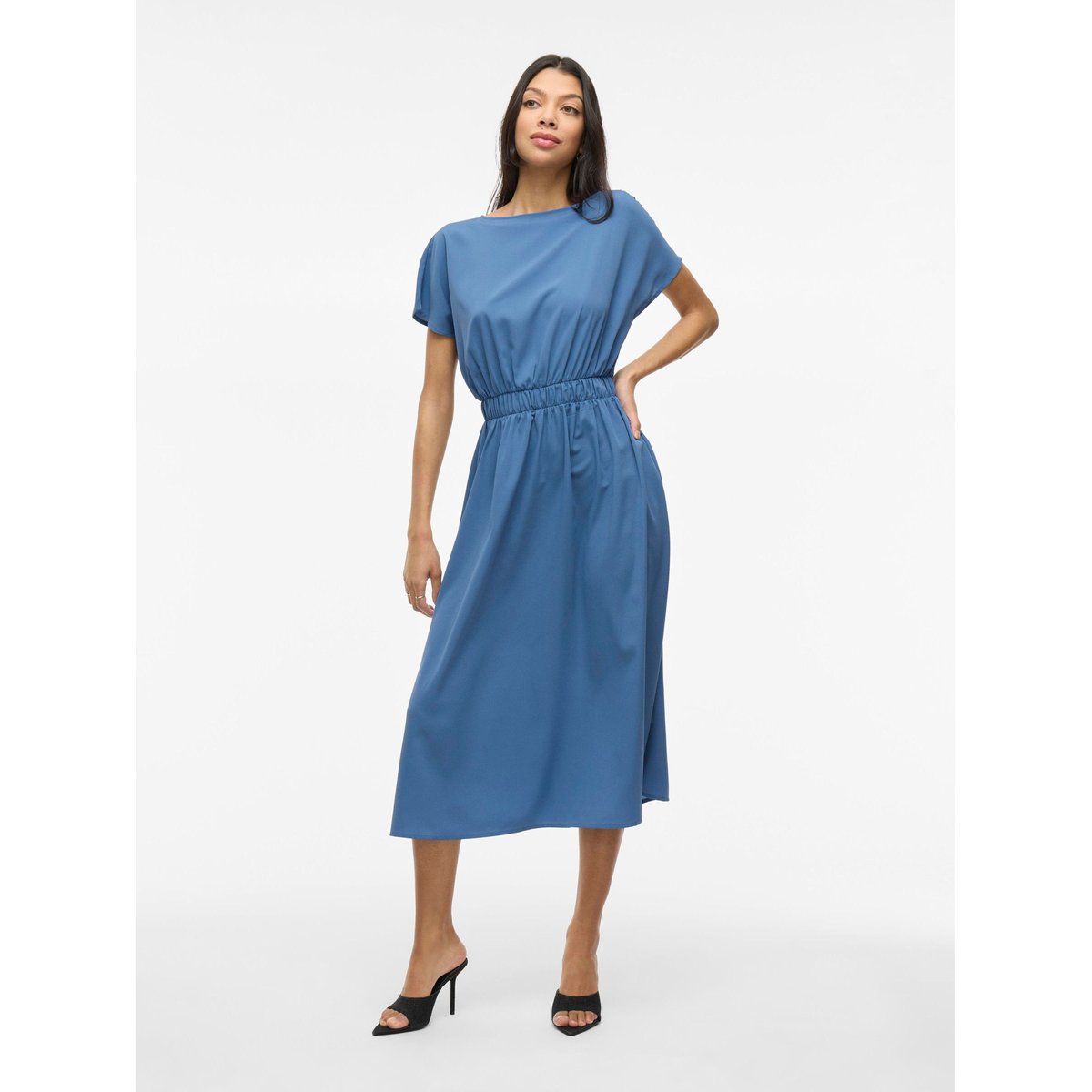 À manches courtes Robe mi-longue coronet blue, VILA