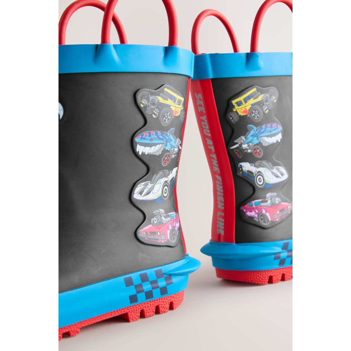 Bottines en caoutchouc avec poignées hot wheels noir, NEXT