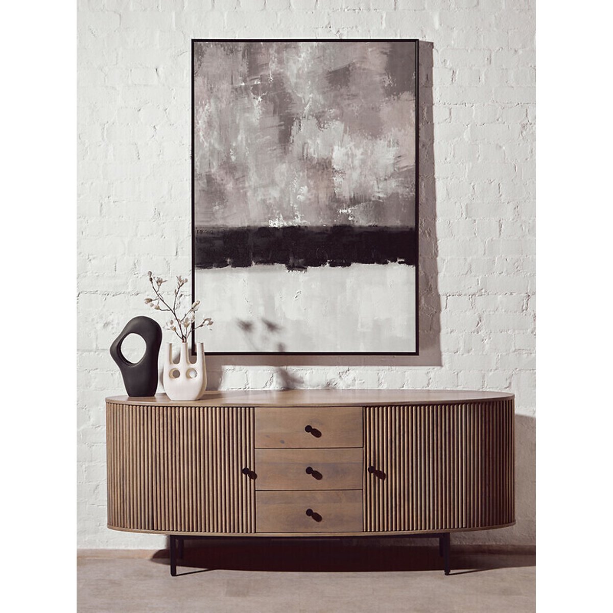 Abstract Sculpture in Black black, FIFTY FIVE SOUTH