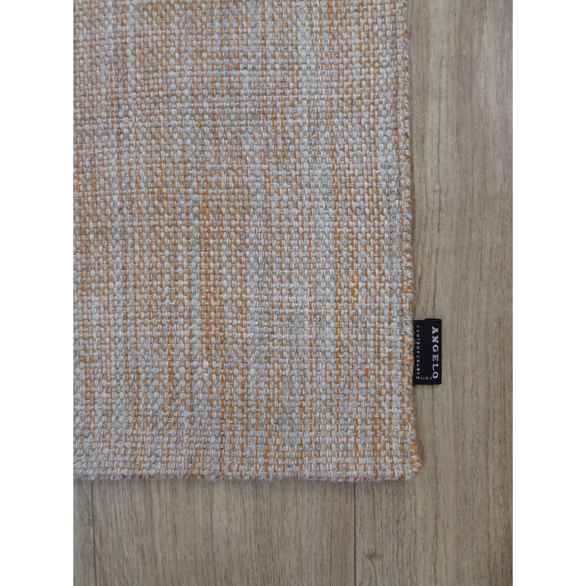 Tapis rectangulaire en laine HAMILTON gris, orange, RECOLLECTION