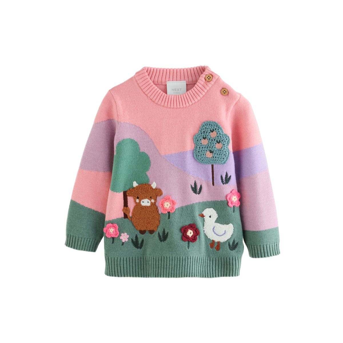 Ensemble bébé pull maille et legging hamish rose, NEXT