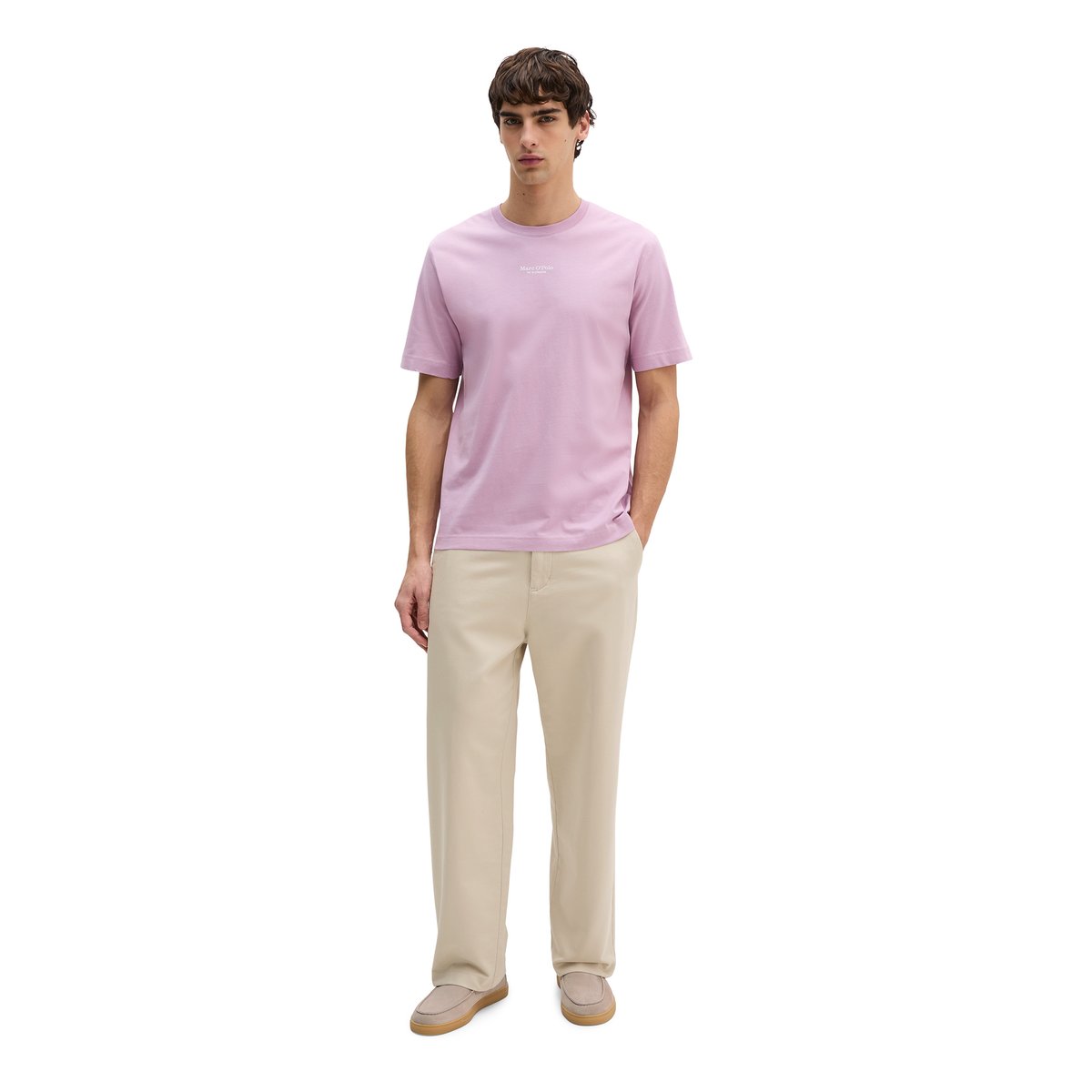 T-shirt regular en pur coton bio violet, MARC O'POLO