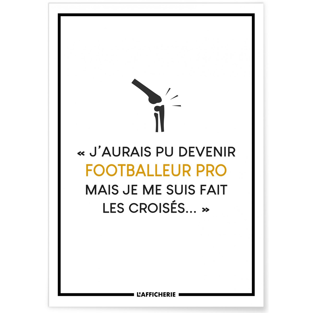 Affiche 'J'aurais pu devenir...' blanc, L'AFFICHERIE
