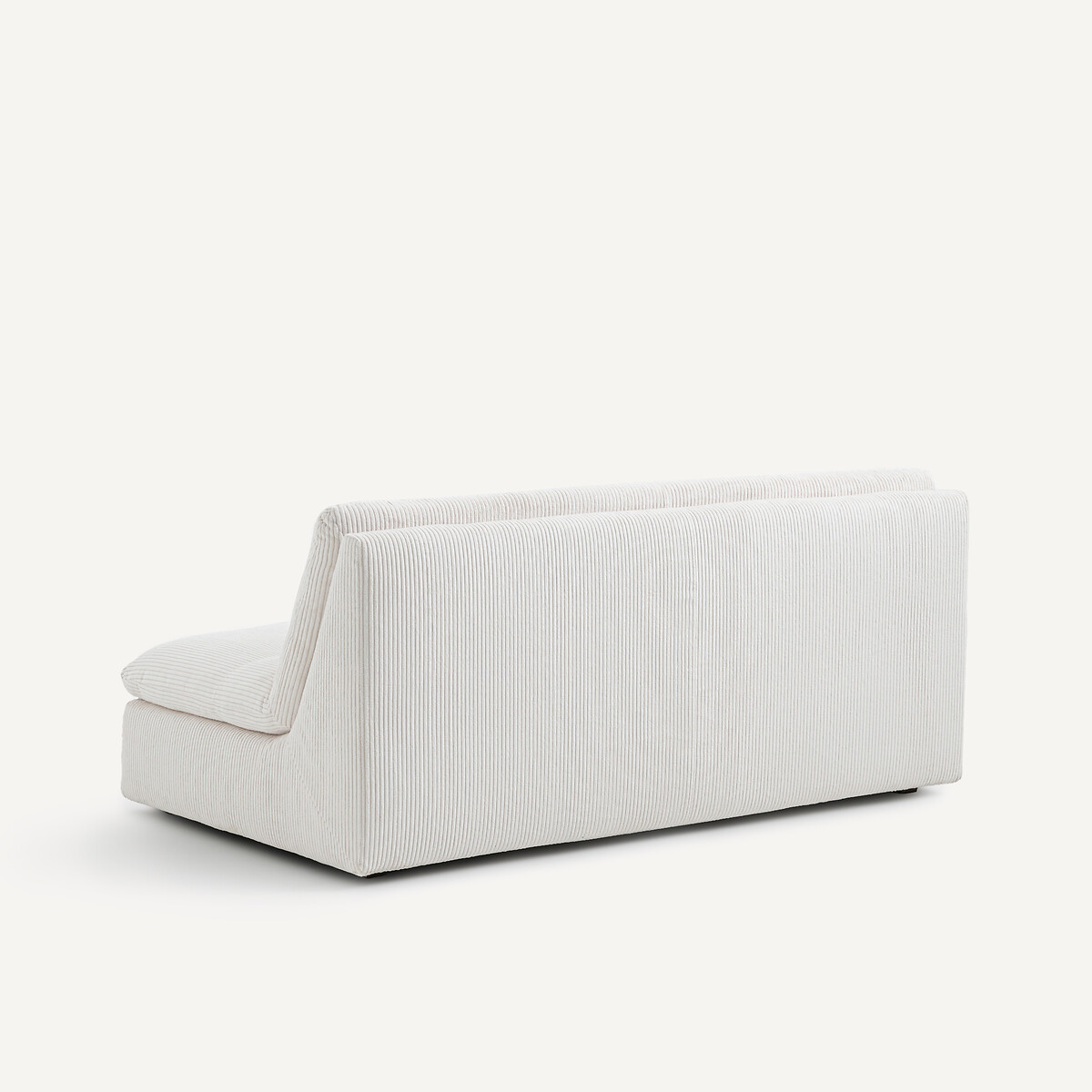 Modulaire 3-zitsbank in geribbeld polyester, Giuliano creme , AM.PM