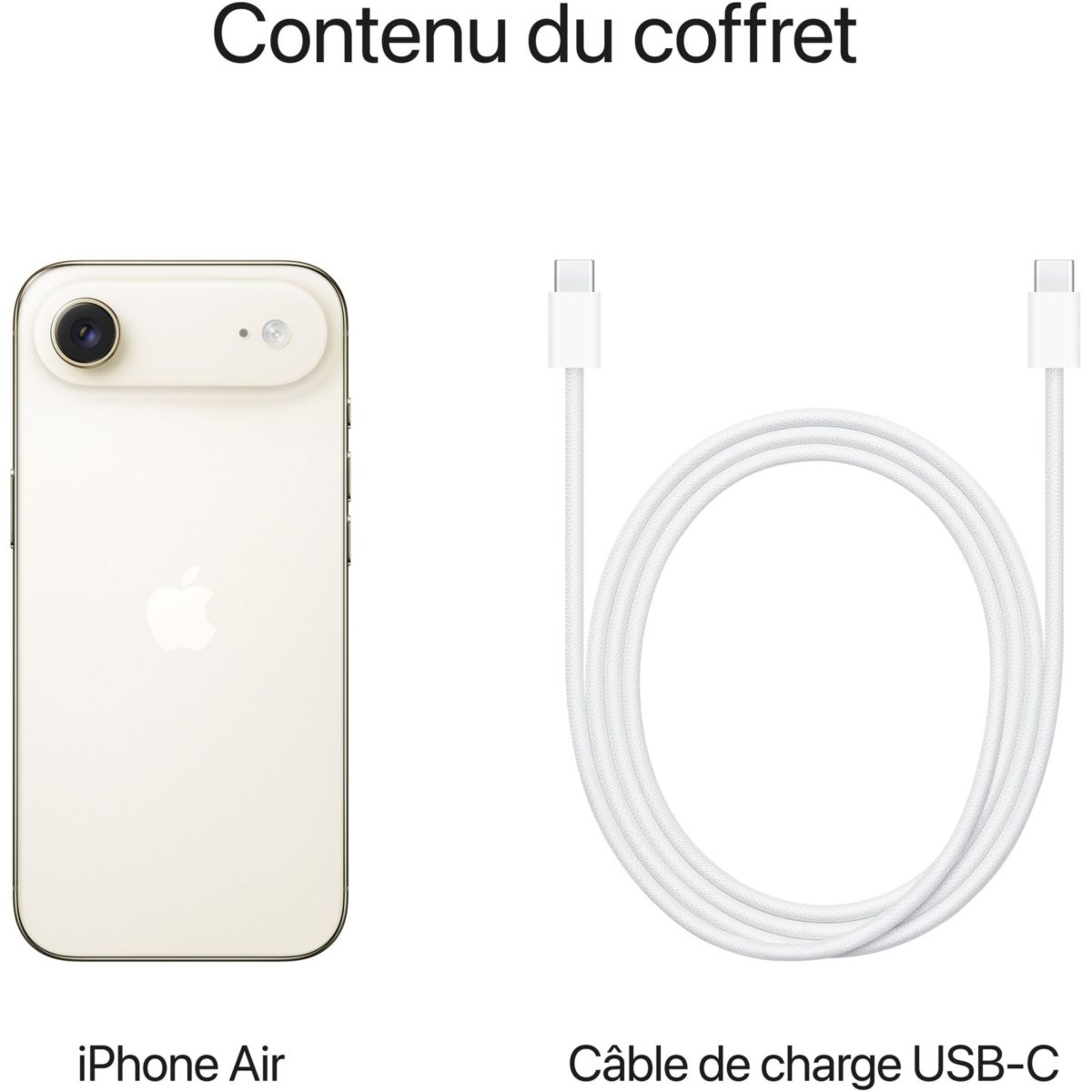 Smartphone iPhone Air Or clair 1To couleur unique, APPLE