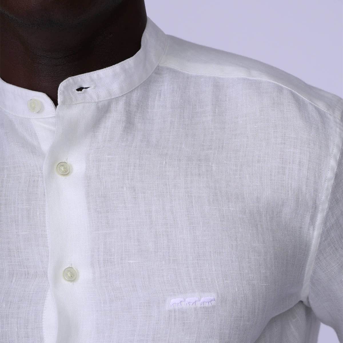 Chemise lin blanc casse, MISE AU GREEN
