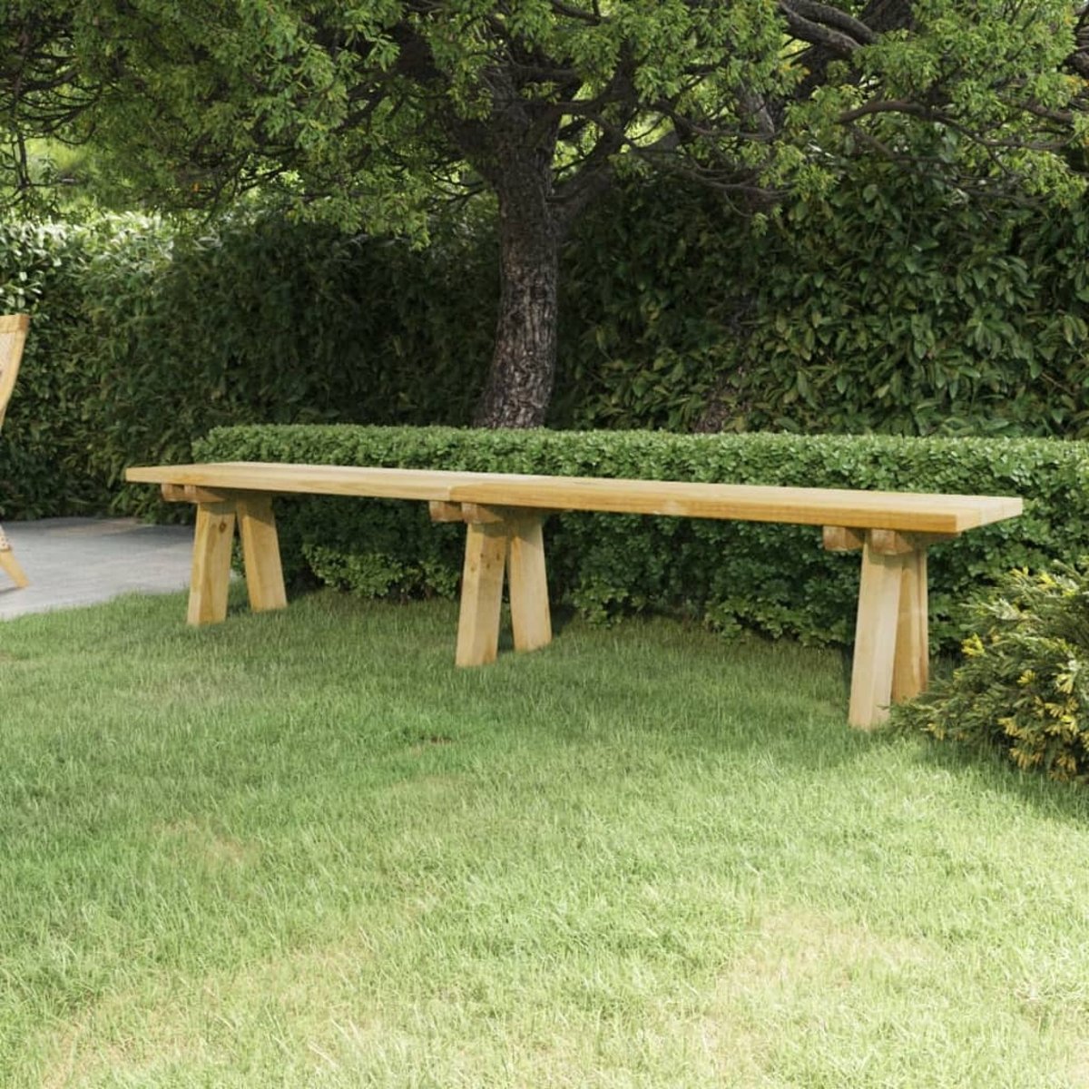 Banc de jardin en bois marron brun, HOME MAISON
