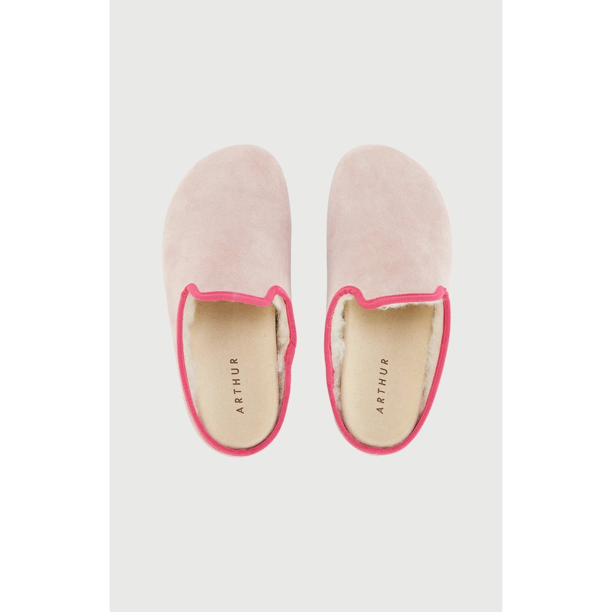 Chaussons couleur unie Velvette nude, ARTHUR