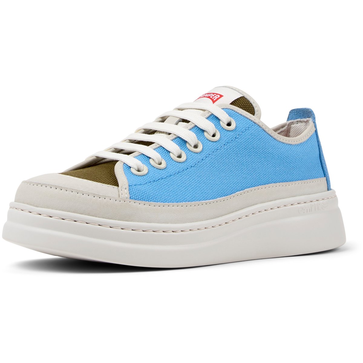 Baskets Cuir G3D RUNNER UP TWINS blanc bleu, CAMPER