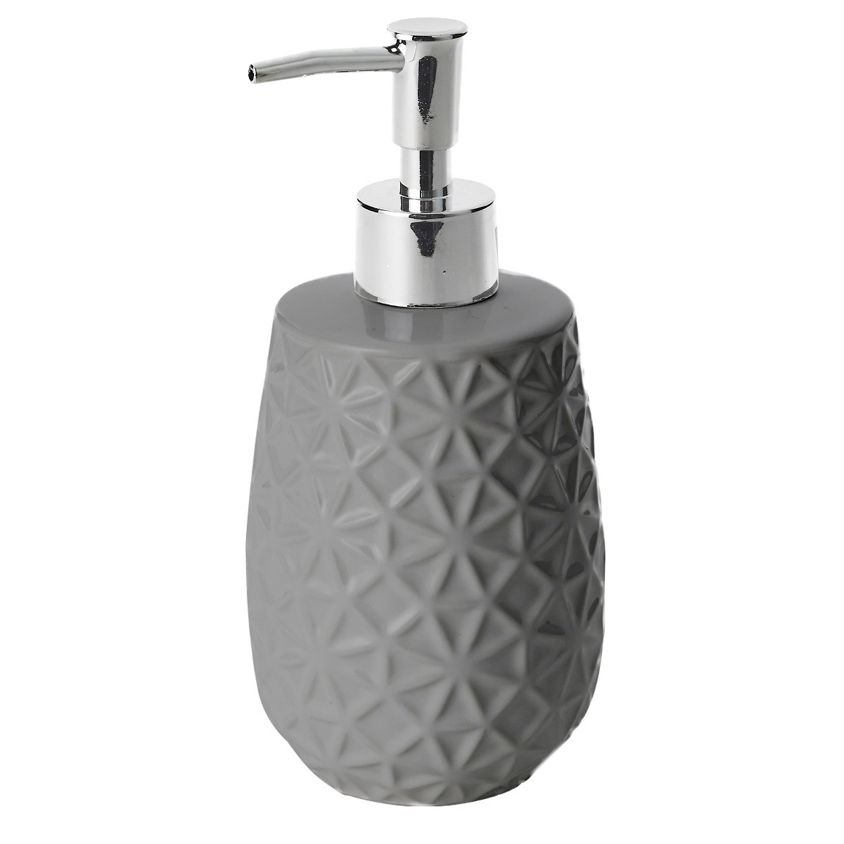 Distributeur de savon à relief en céramique MAGIC gris, GUY LEVASSEUR