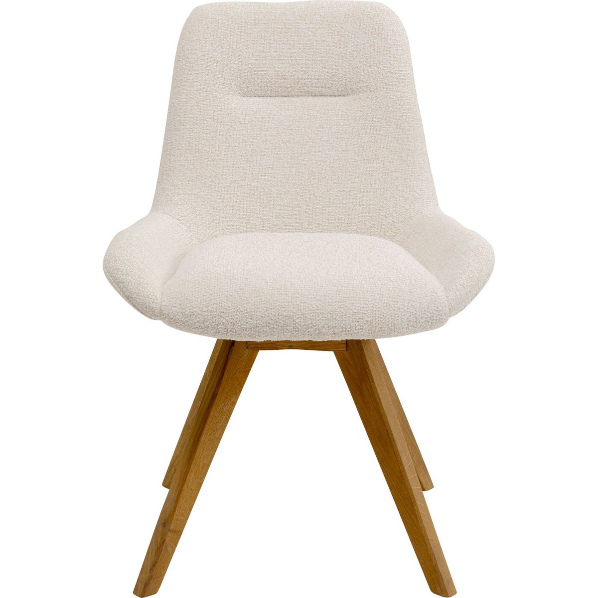 Chaise pivotante en polyester tressé et chêne, BROADWAY couleur unique, KARE DESIGN