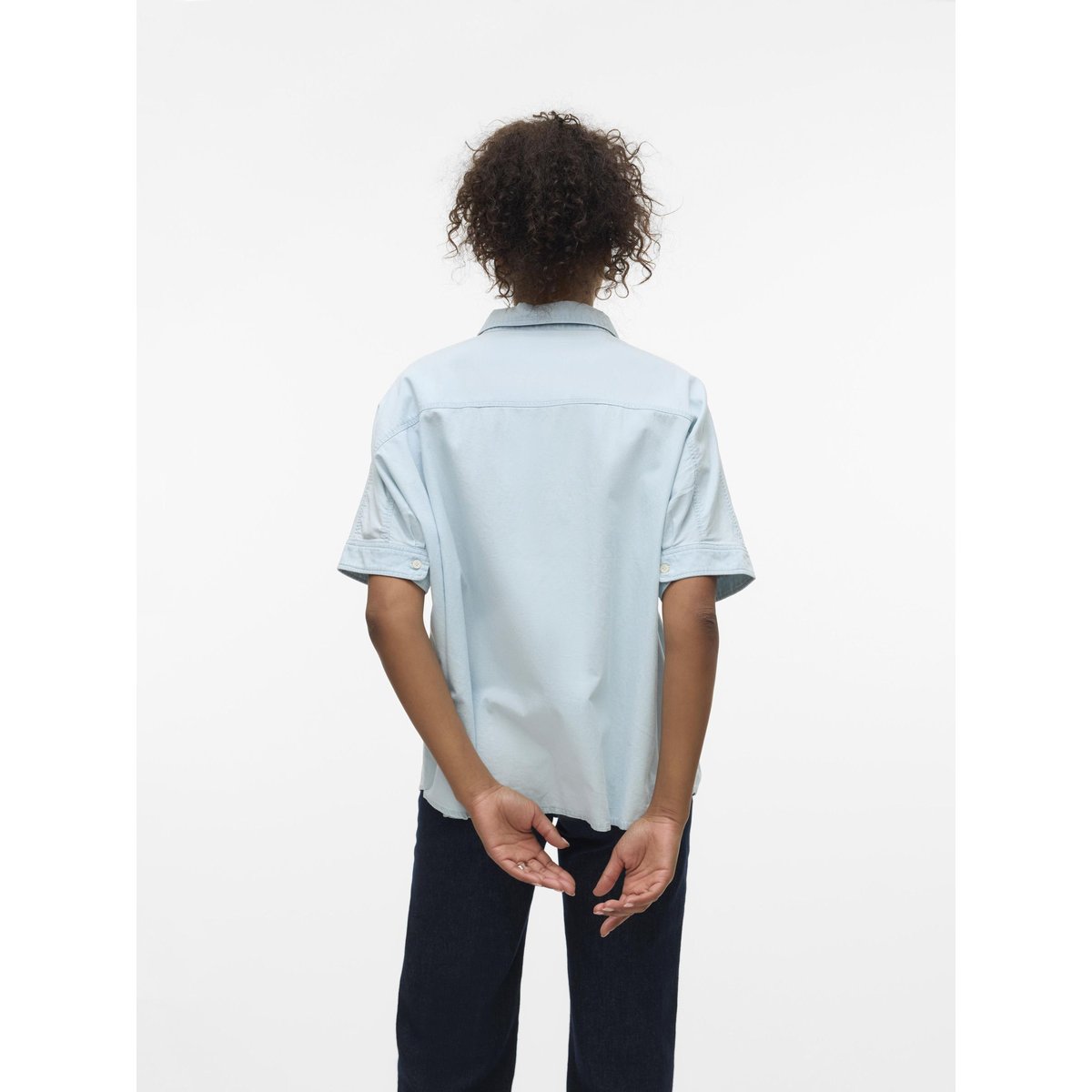 Chemise En Denim light blue denim, VERO MODA