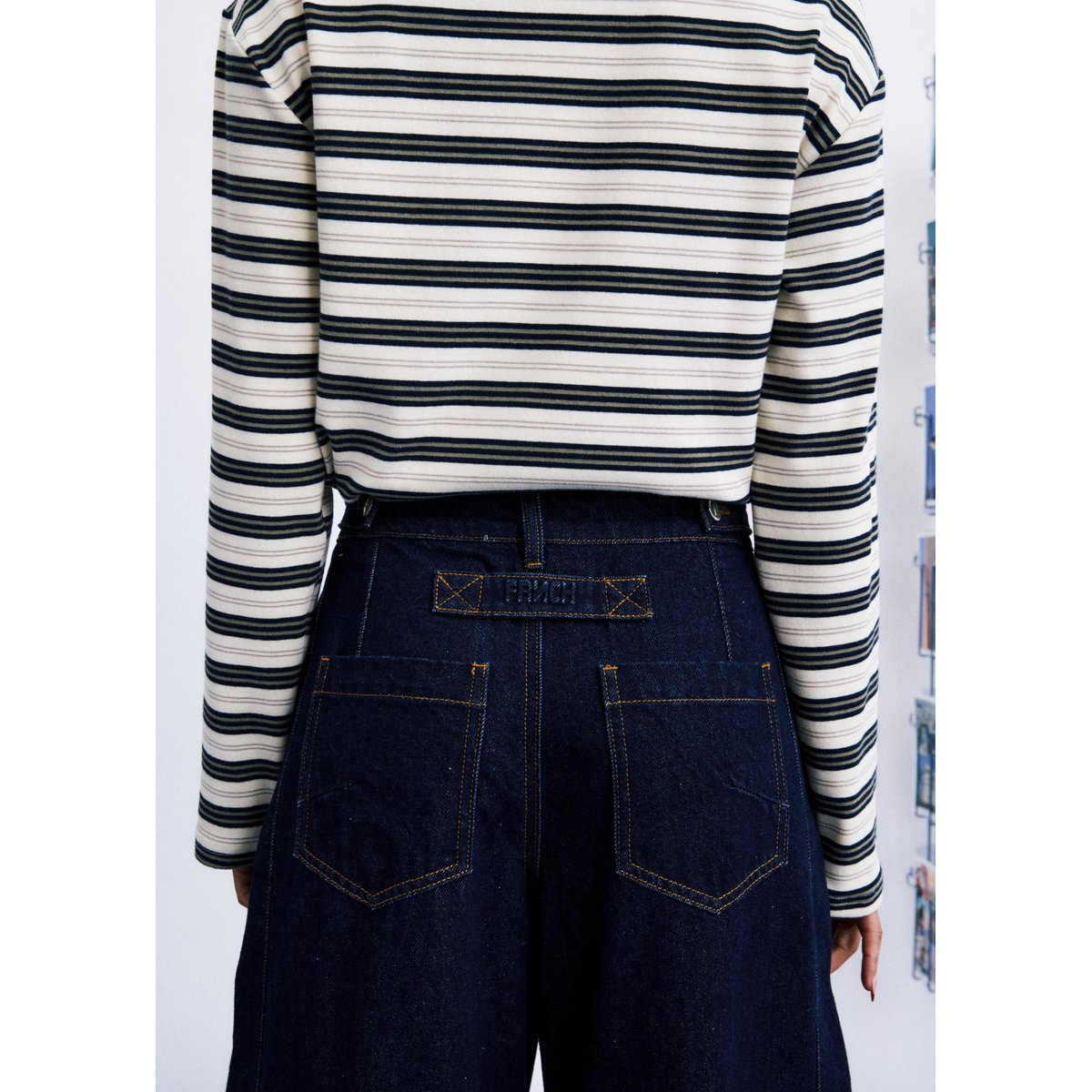 Jean Nami en coton NAMI bleu marine, FRNCH