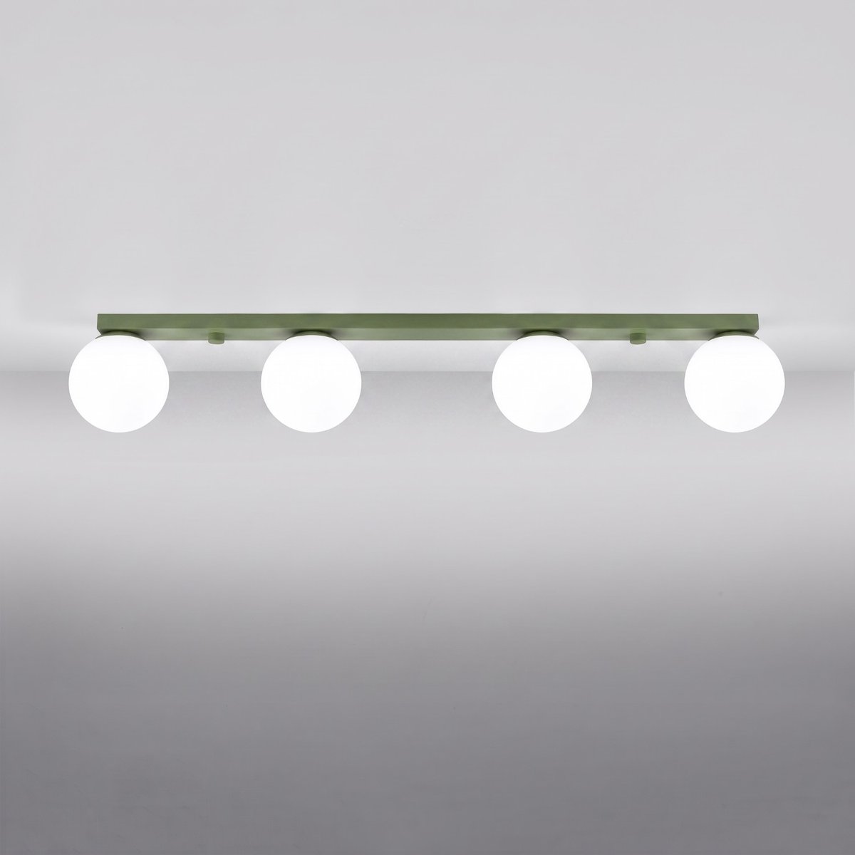 Plafonnier Acier Vert Olive G9 4 Yoli vert olive, EDEN