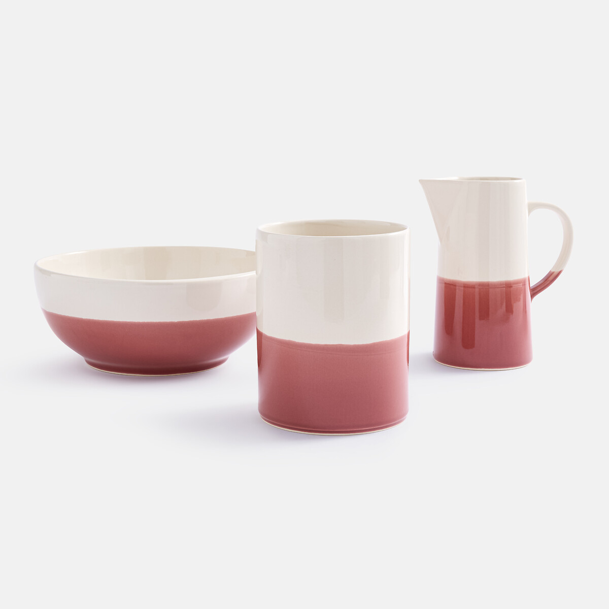 Portaposate bicolore in ceramica, ZALATO terra di siena , LA REDOUTE INTERIEURS