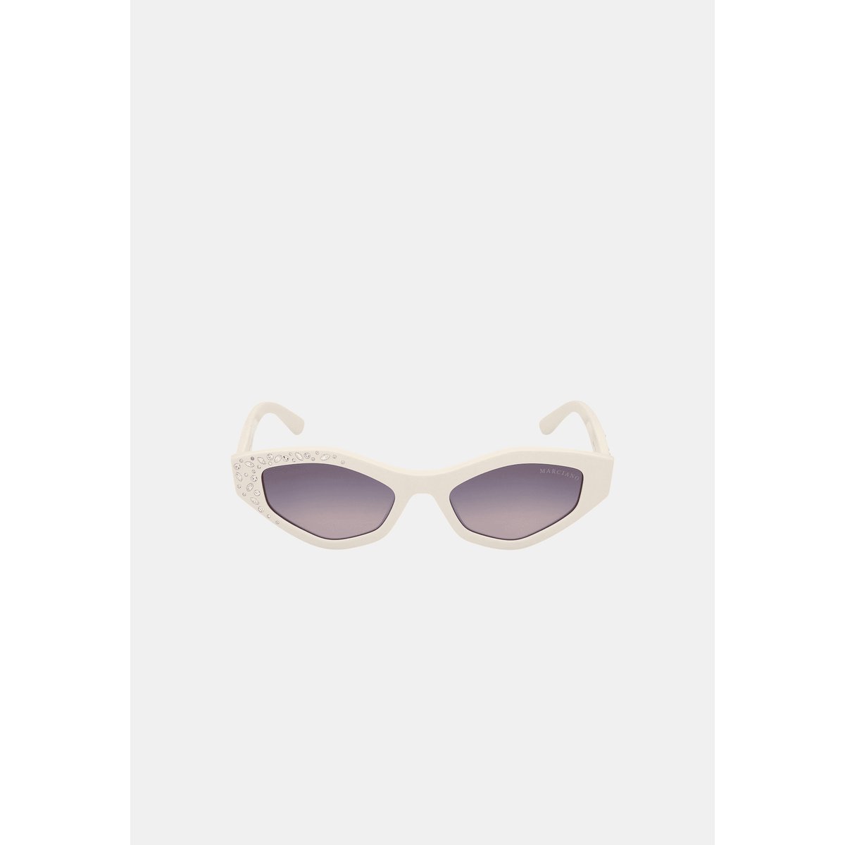 Lunettes De Soleil Géométriques Marciano blanc, GUESS