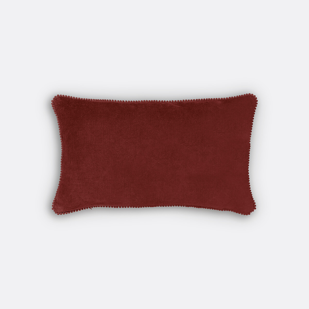 Housse de coussin en velours pur coton lavé, VELVET grenat, LA REDOUTE INTERIEURS