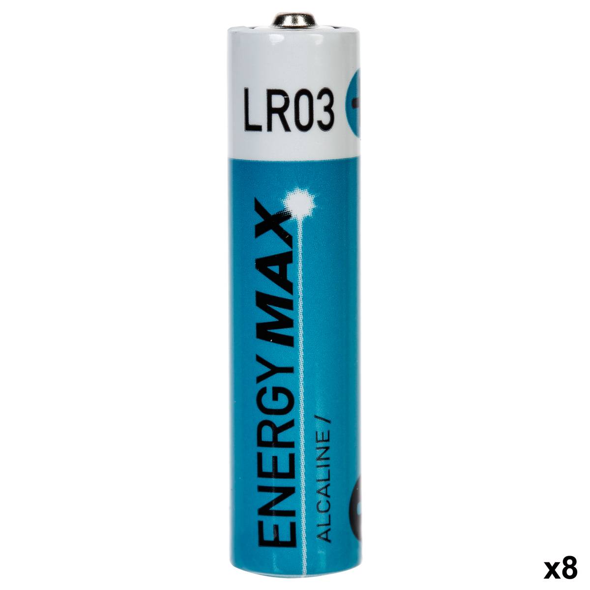 Lot de 8 piles alcalines LR03 AAA bleu, 5FIVE SIMPLY SMART