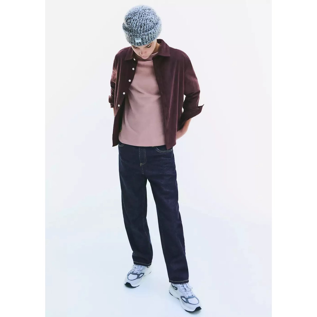 Jean straight fit en coton bleu, MANGO KIDS
