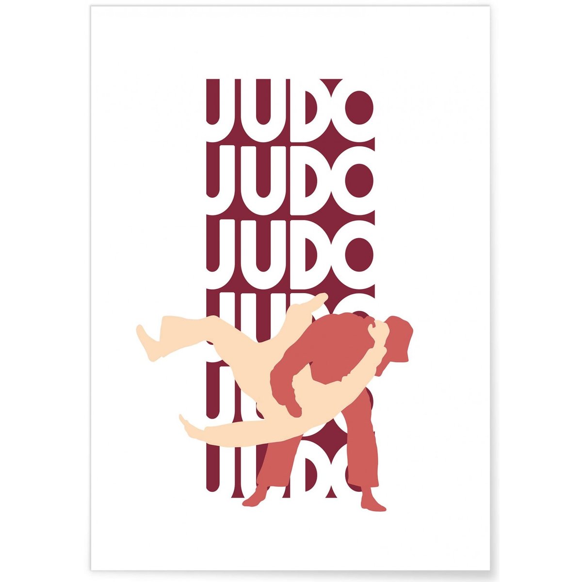 Affiche 'Judo 2' blanc, L'AFFICHERIE