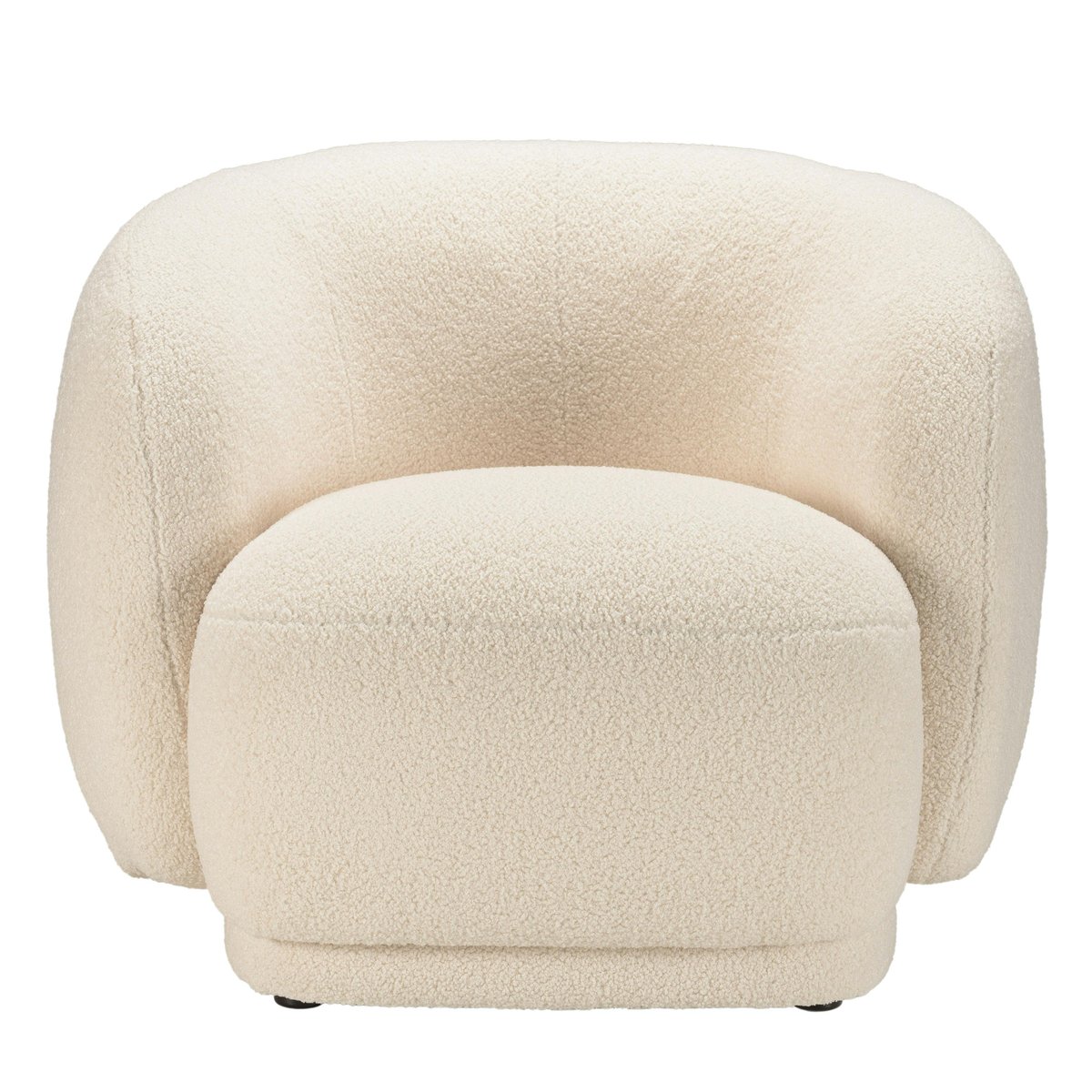 Fauteuil cosy tissu bouclette écru COLOMBUS ecru, PIER IMPORT