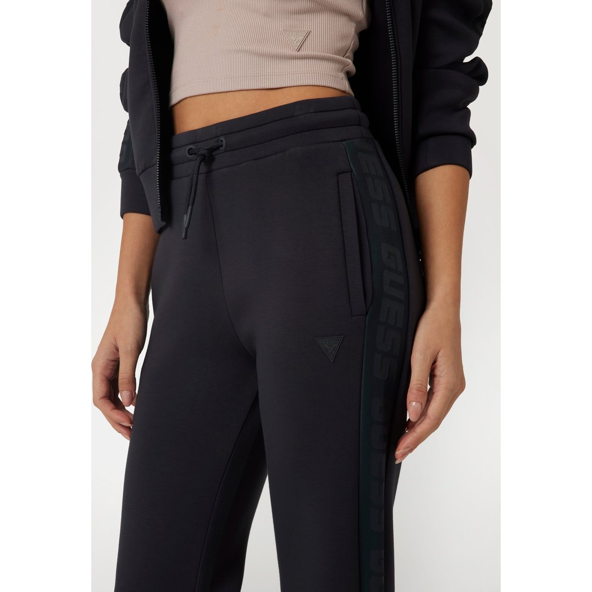Pantalon Néoprène Logo Sur Le Côté bleu foncé, GUESS