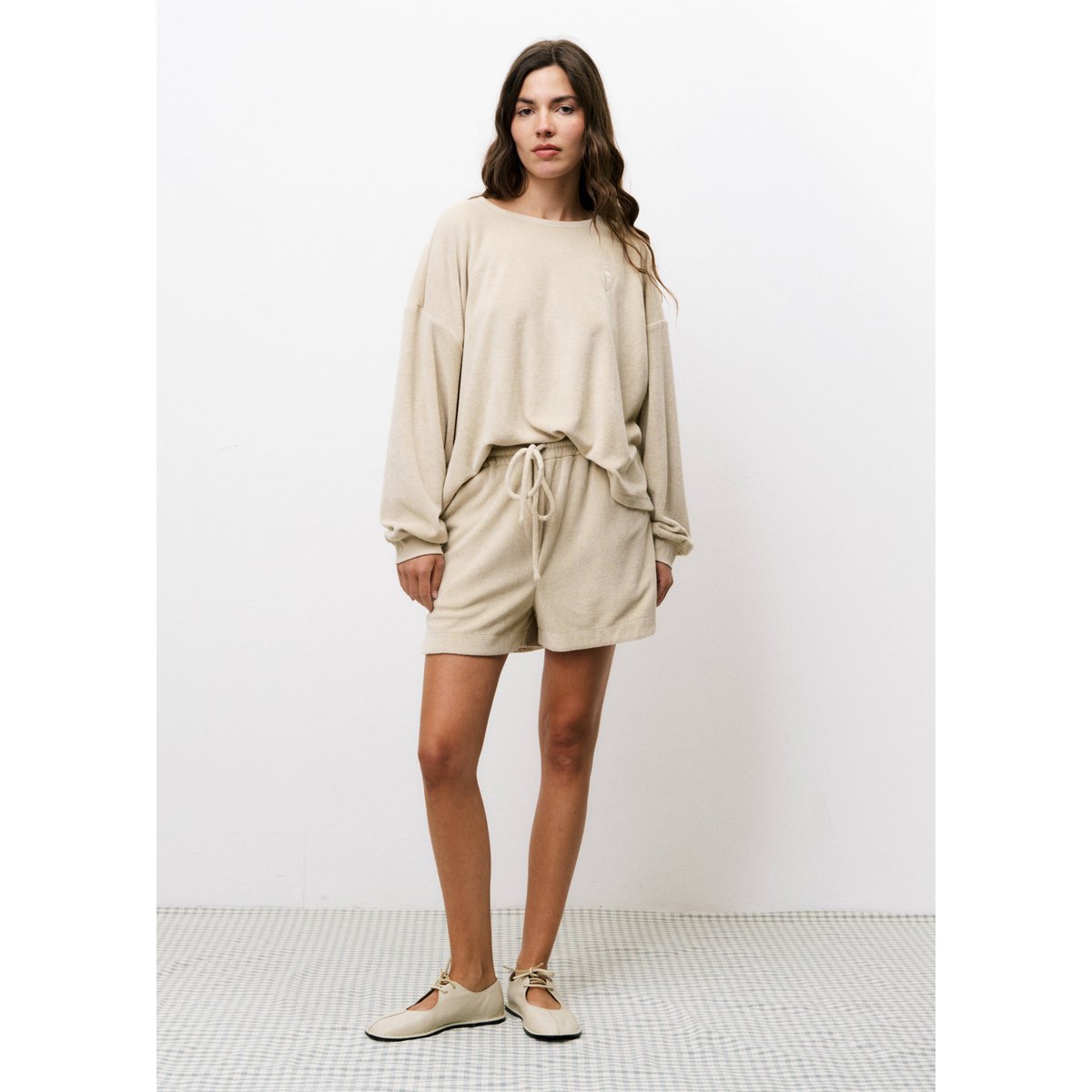 Sweatshirt  en coton PASQUALINE beige, FRNCH