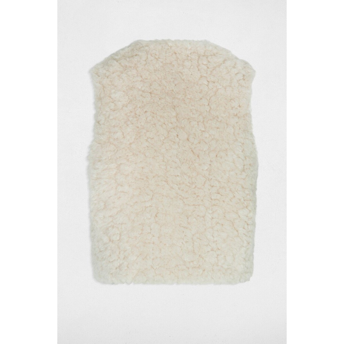 Gilet sans manches, en sherpa ivoire, MORGAN