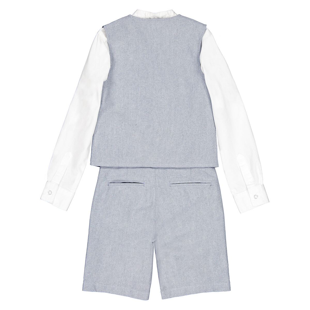 3-Piece Wedding Outfit grey + white, LA REDOUTE COLLECTIONS