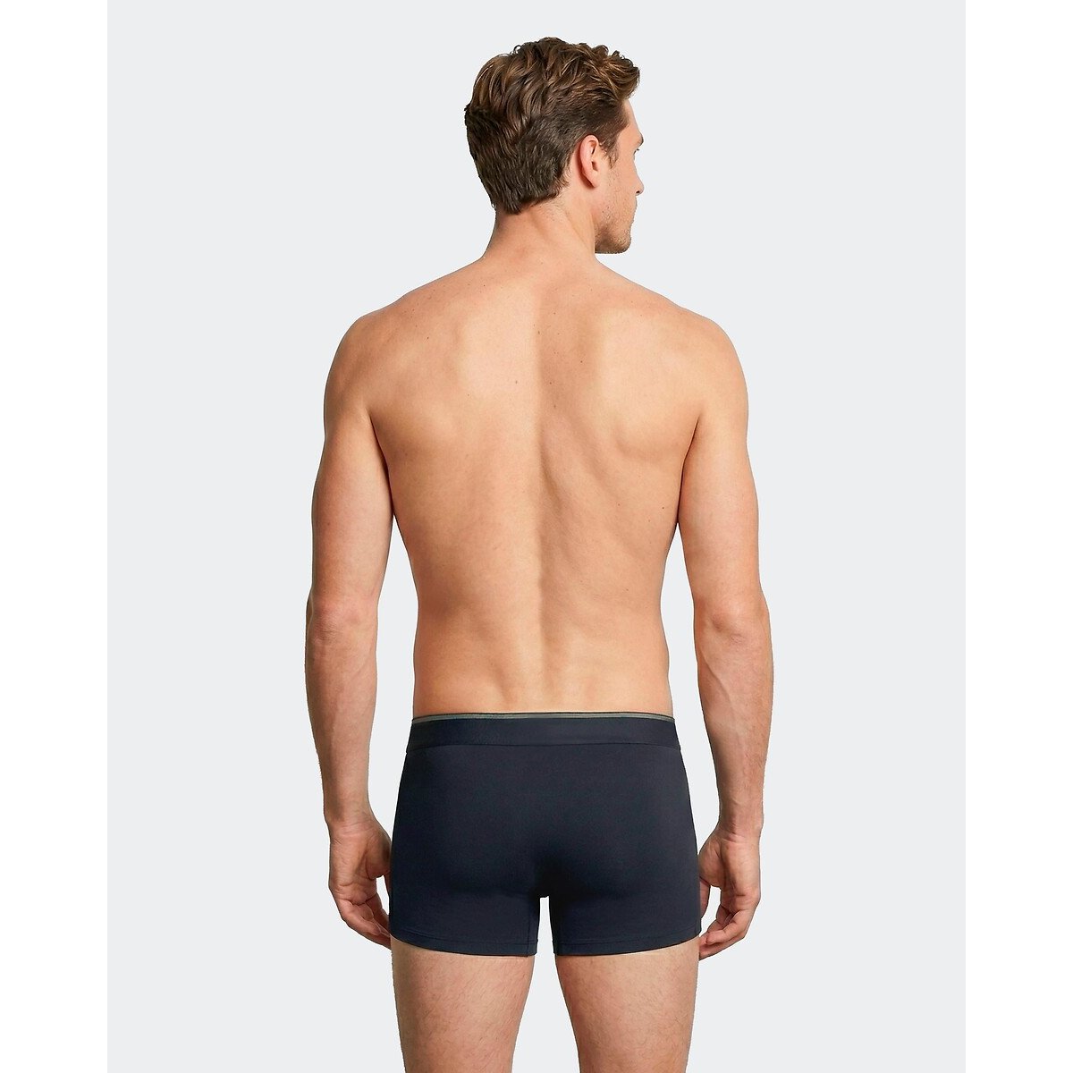 Lot de 2 boxers bleu marine + kaki, EDEN PARK