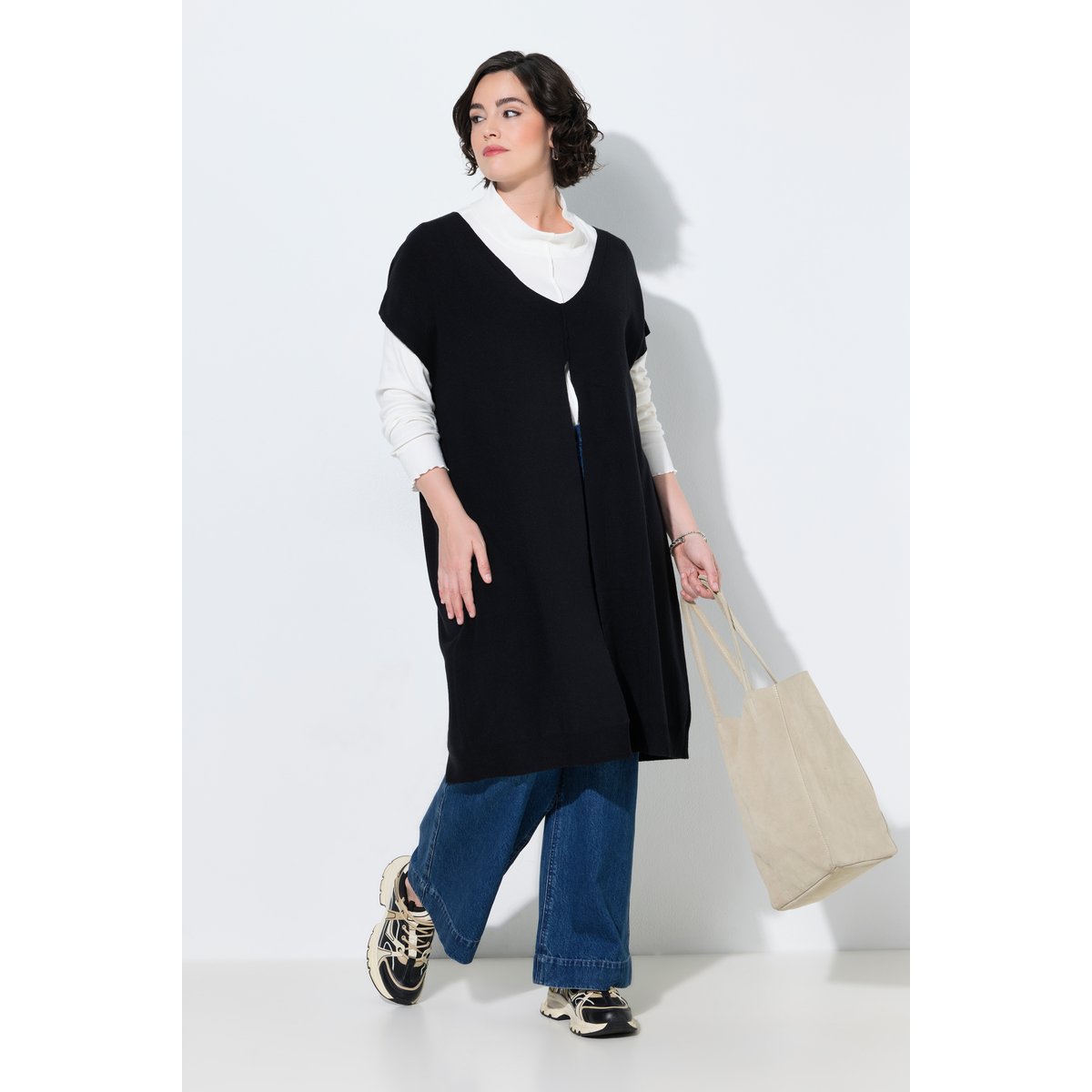 Pull long sans manches noir, ULLA POPKEN