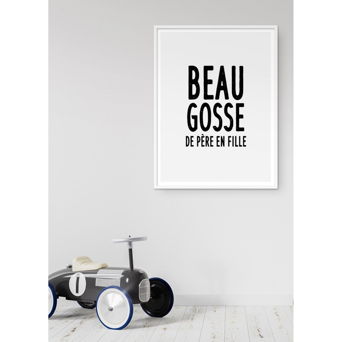 Affiche Père fille blanc, L'AFFICHERIE