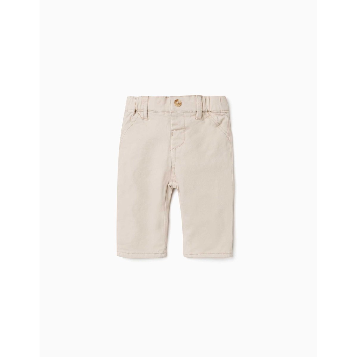 Pantalon en sergé avec doublure beige clair, ZIPPY