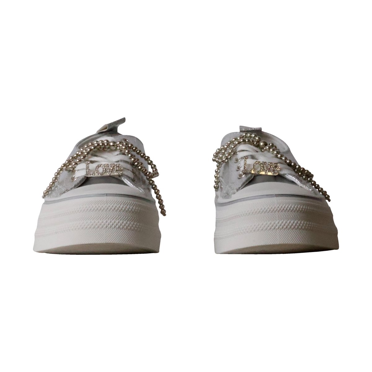 Basket à Lacets argent, ENZA NUCCI