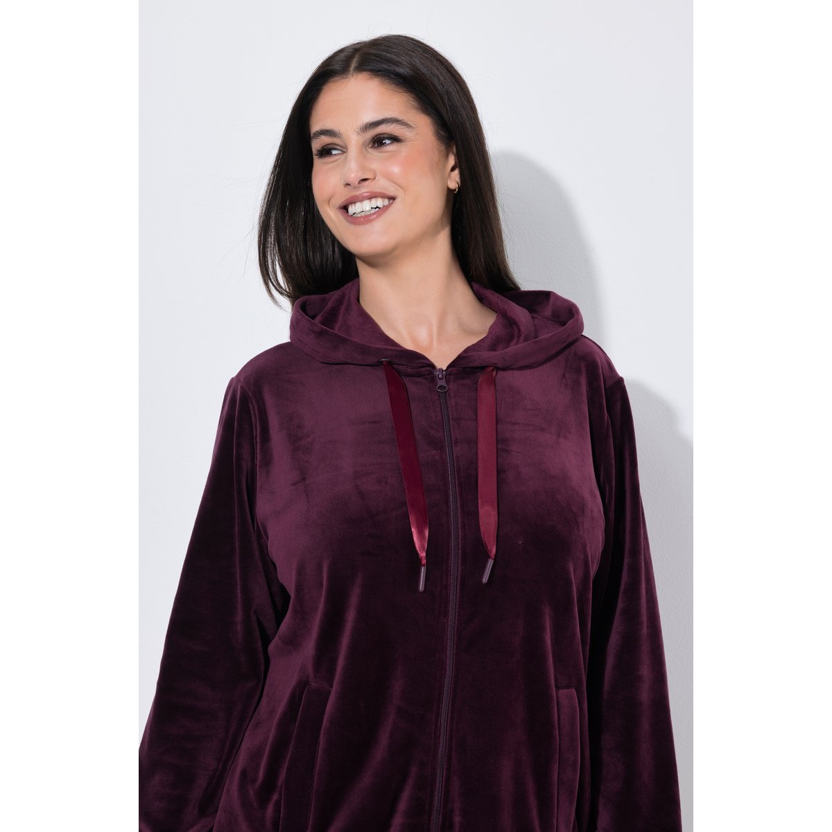 Veste d'intérieur en molleton prune foncé, ULLA POPKEN