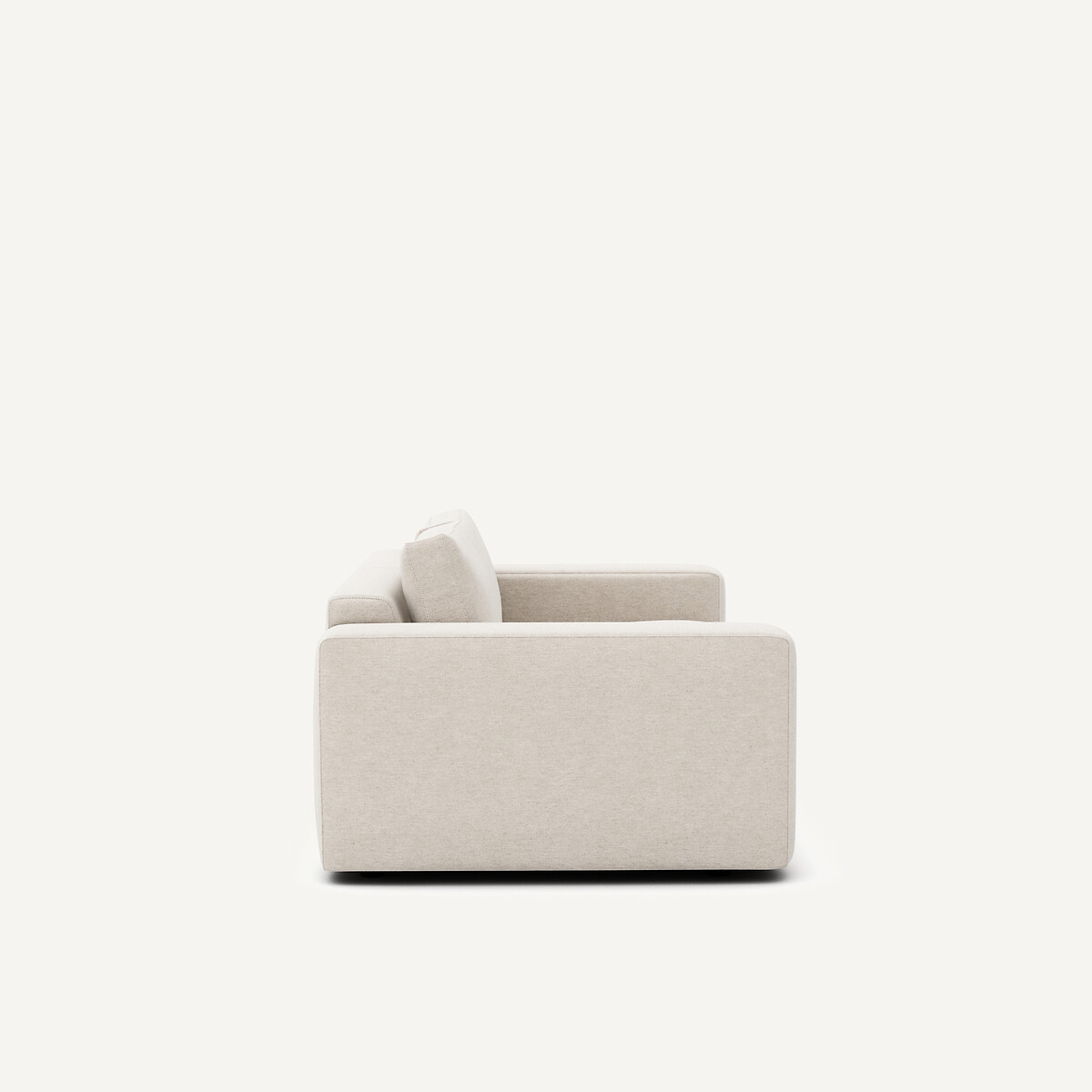 Kompaktes 3-Sitzer-Sofa aus meliertem Canvas, SKANDER elfenbein, AM.PM