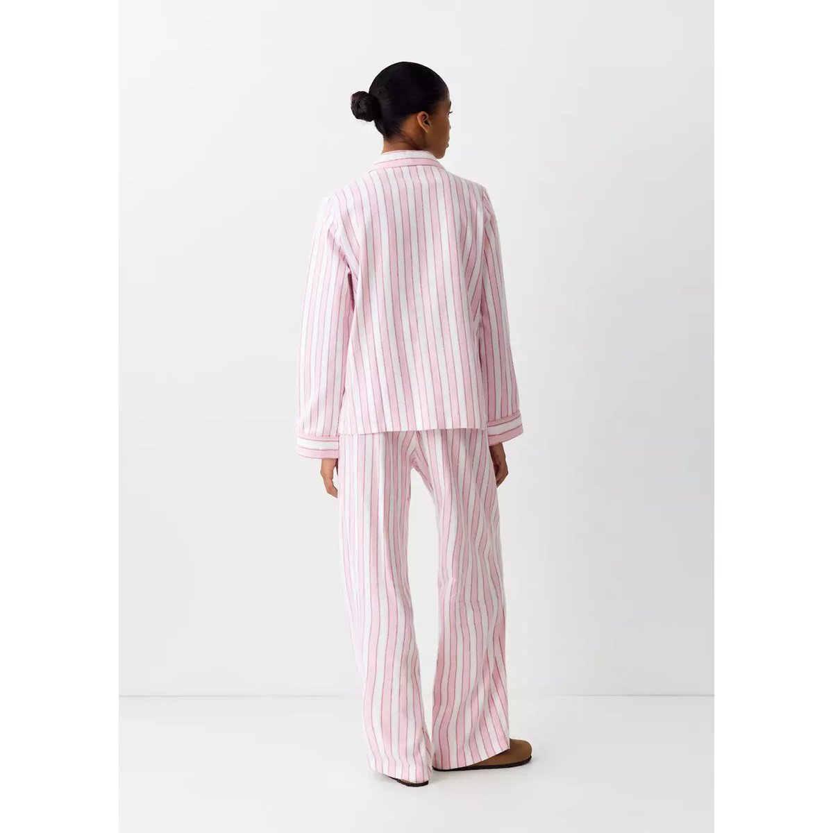 Pyjama coton rayé rose, MANGO TEEN