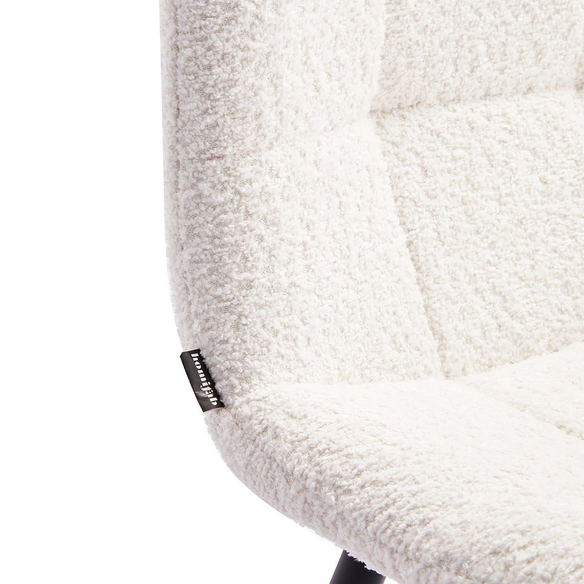 Lot de 2 chaises en tissu bouclette - IGGY beige, HOMIFAB