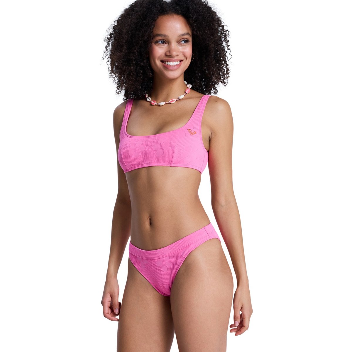 Bas de maillot de bain culotte bikini classique. rose sangria sunset, ROXY