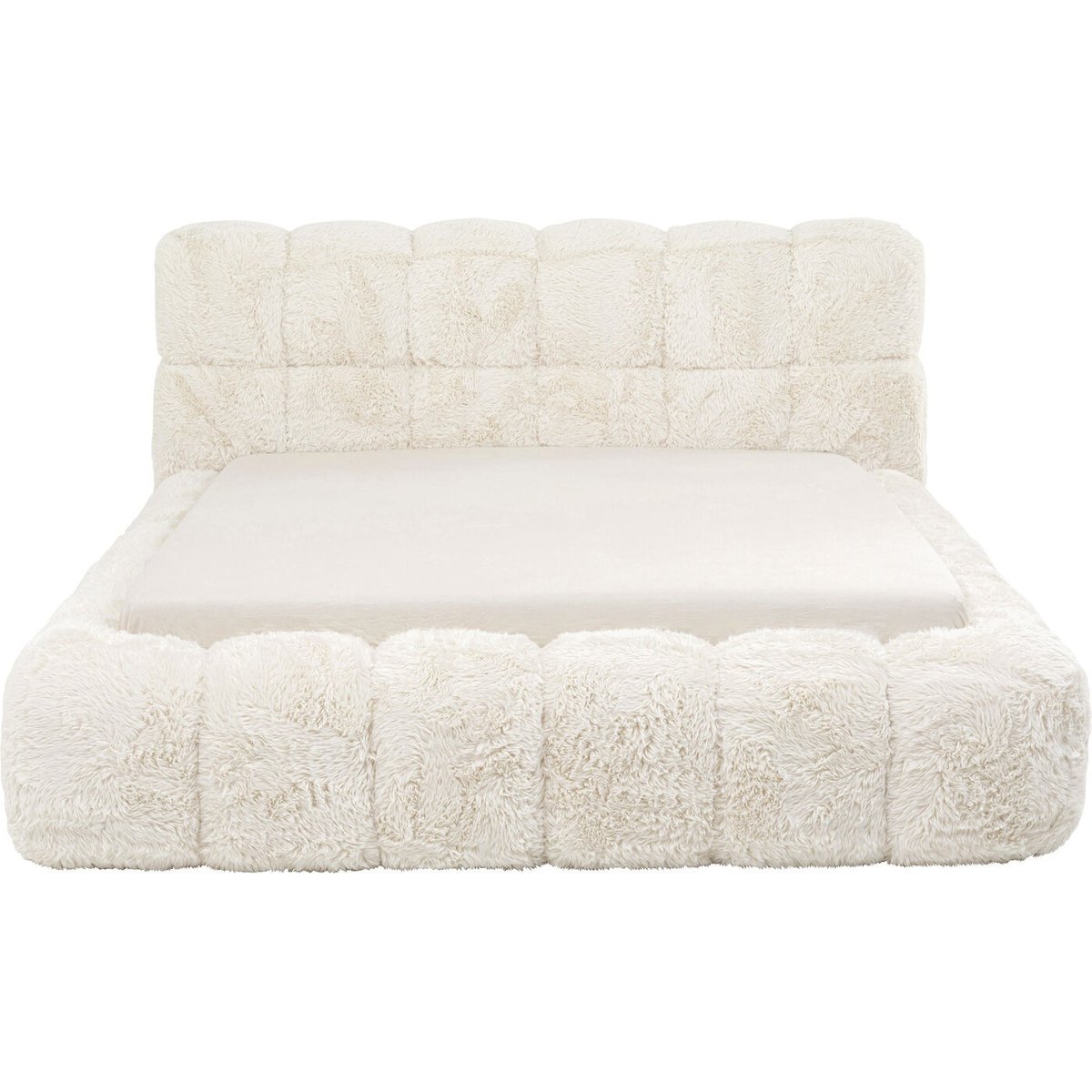 Lit Salamanca Fur 160x200cm blanc, KARE DESIGN