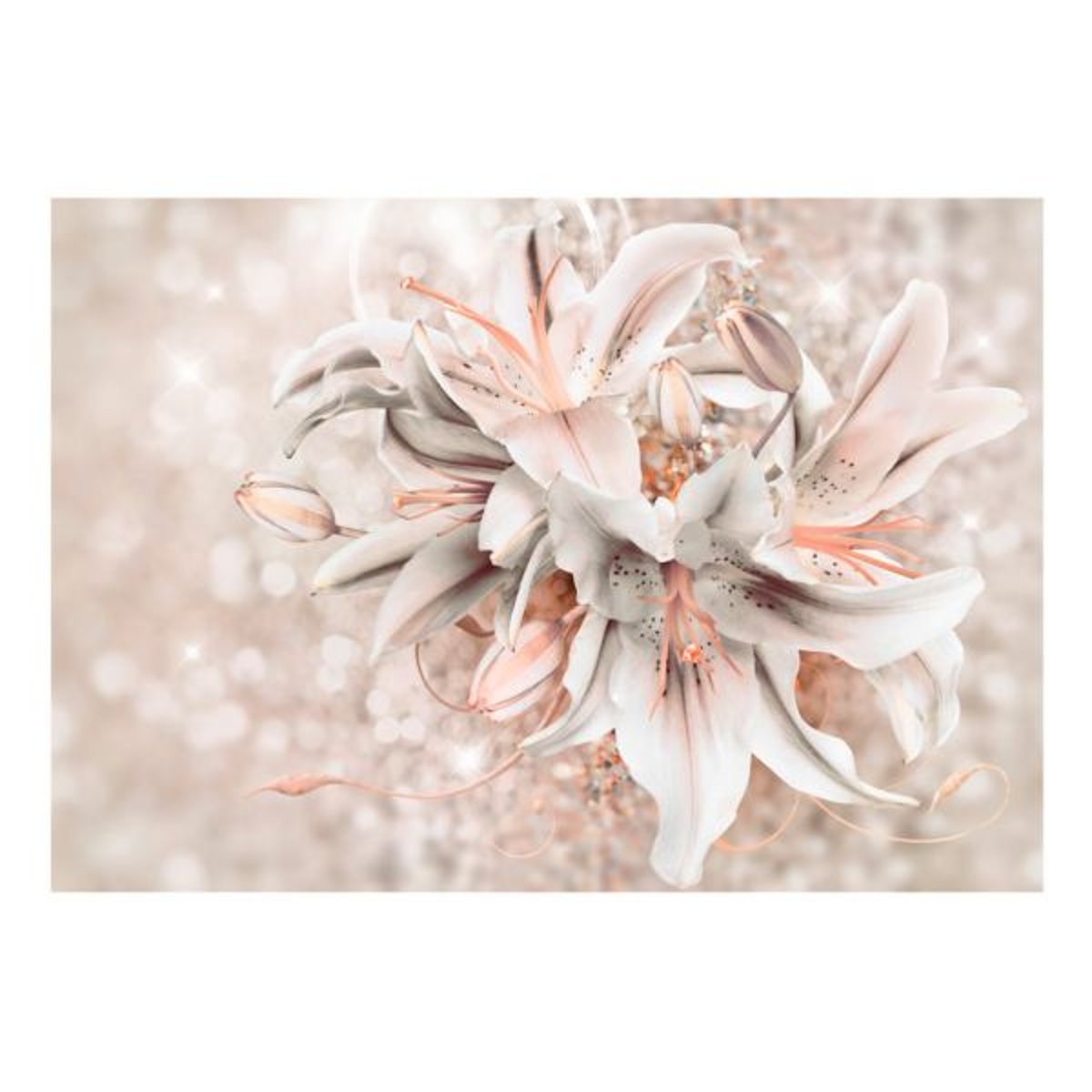 Papier peint intissé panoramique Fleurs Bouquet of Elegance multicouleur, EDEN