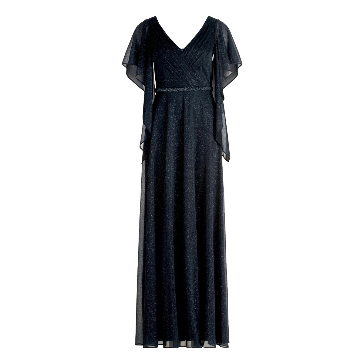 Robe de soirée au look scintillant bleu foncé/gris, VERA MONT