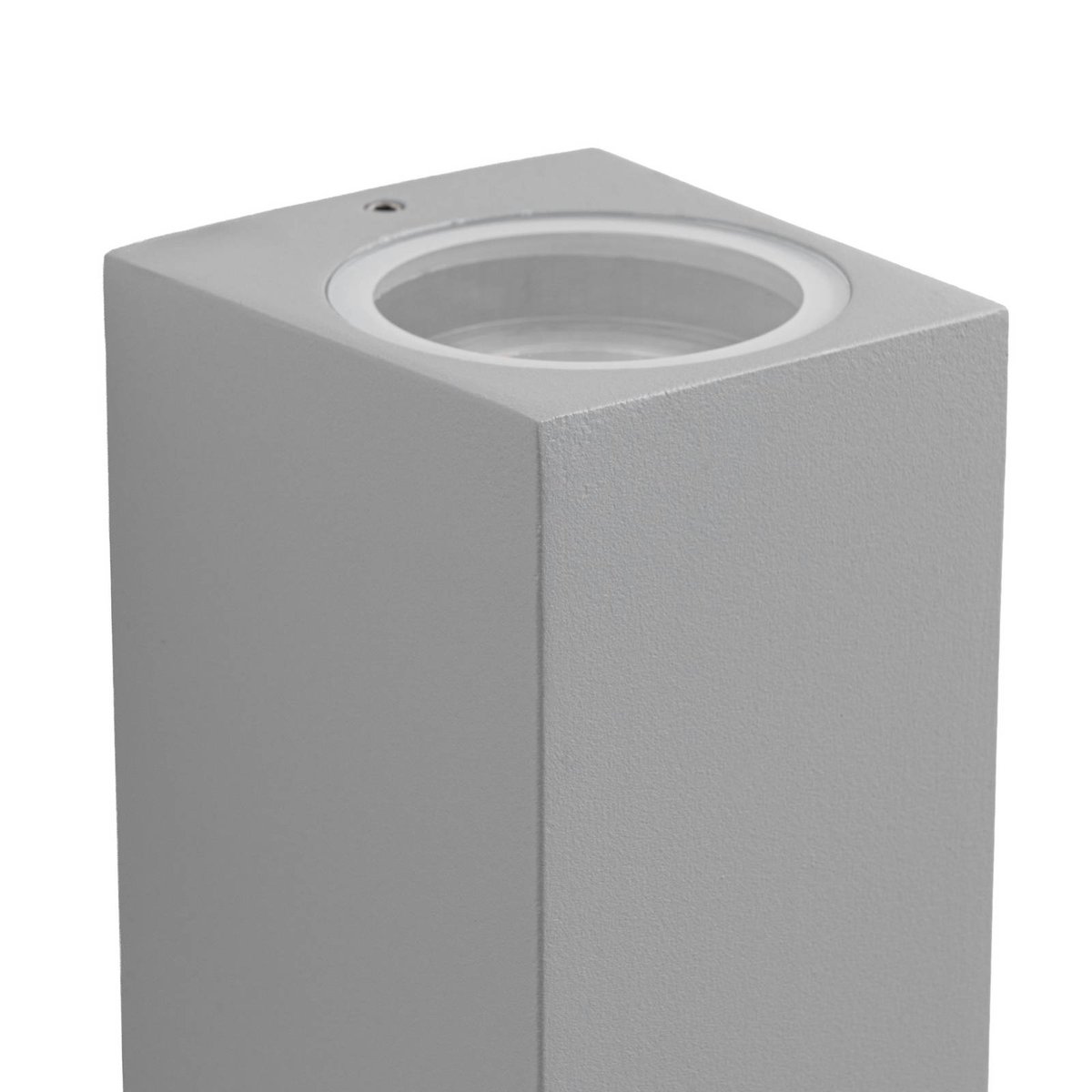 Applique extérieure en aluminium moderne gris (ral 7040), transparent, LUCANDE