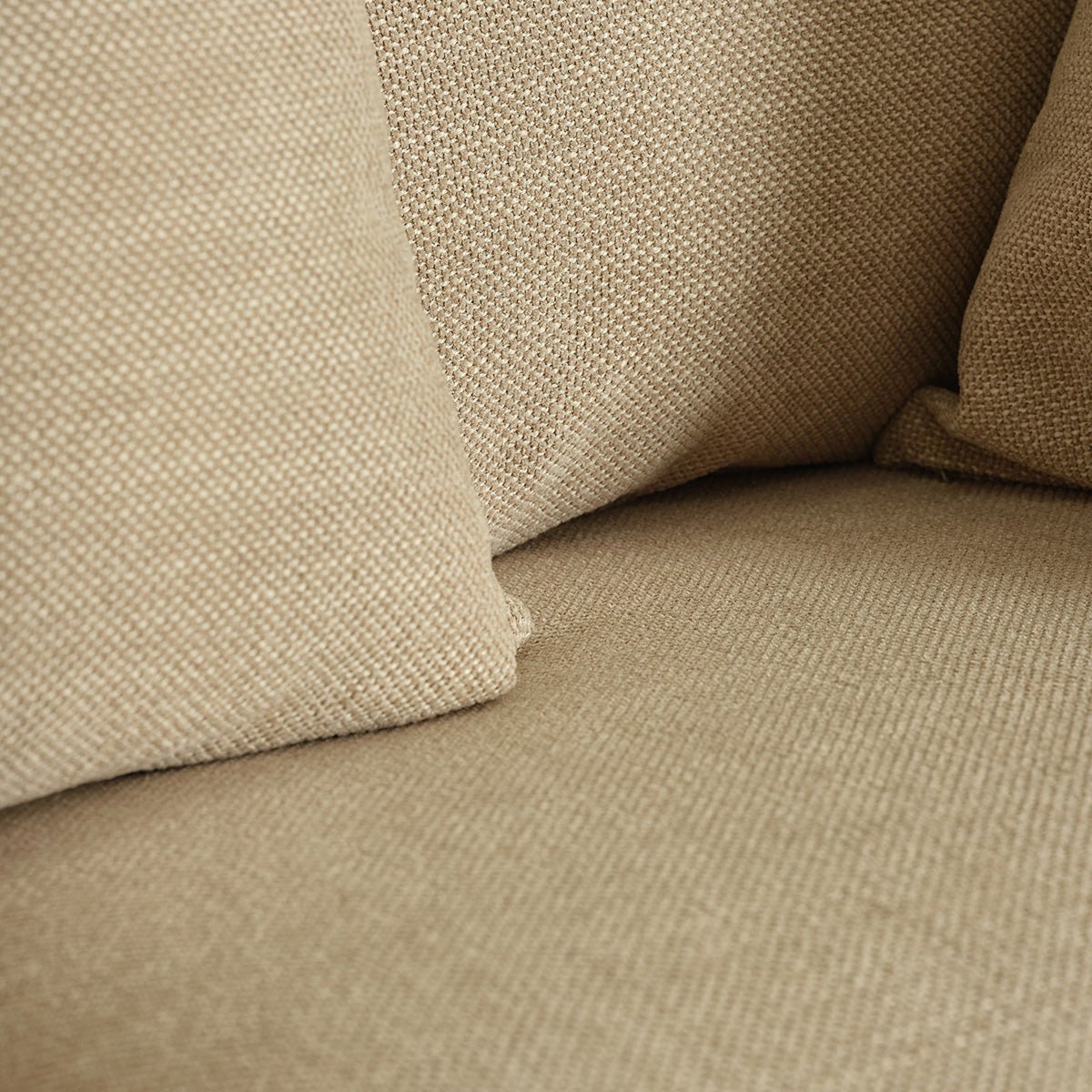 Canapé convertible 3 places en tissu texturé   EDMOND beige chiné, BERAH GETAH