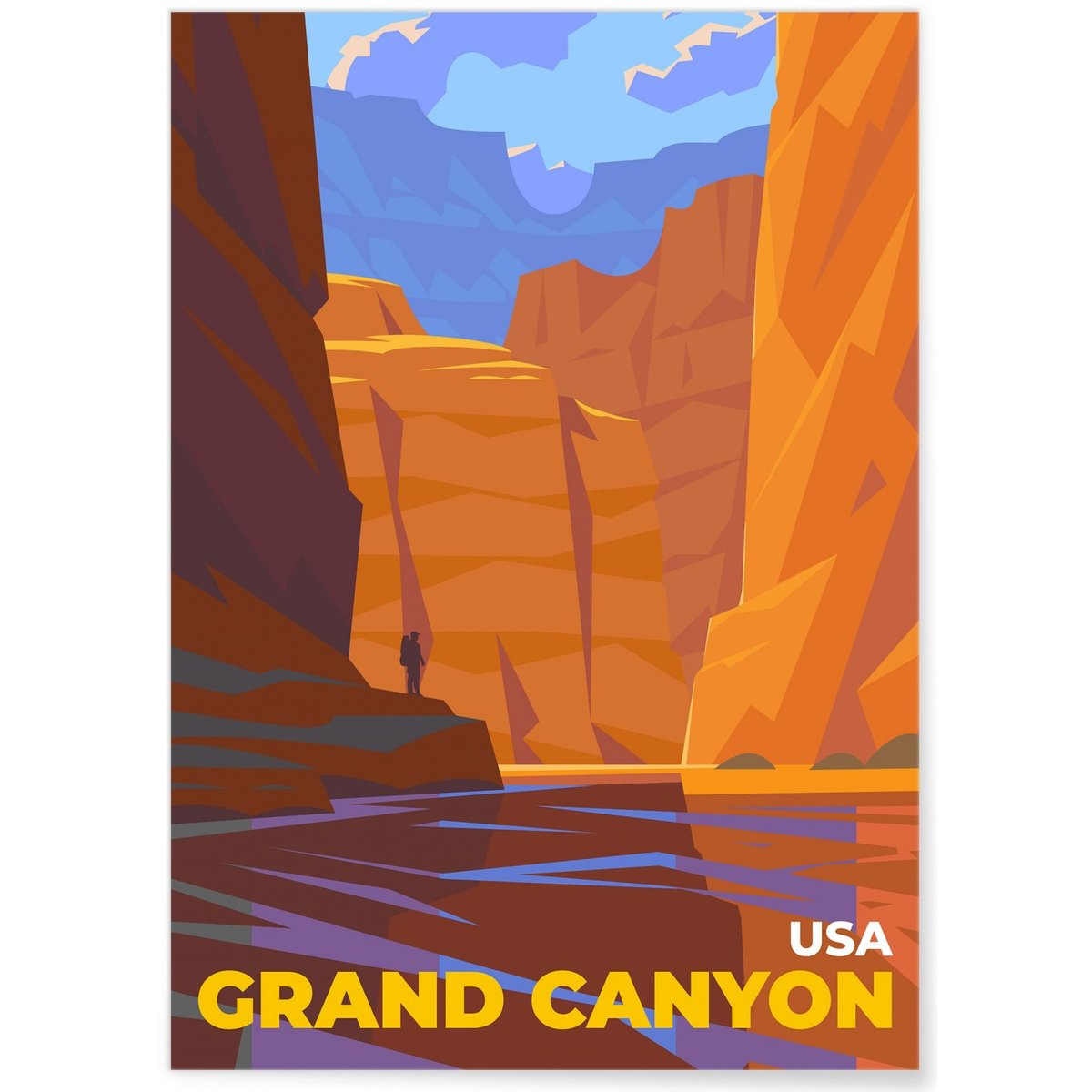 Affiche Grand Canyon 2 blanc, L'AFFICHERIE