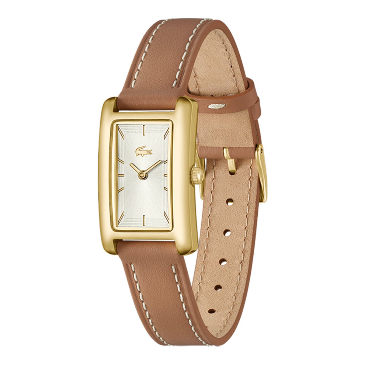 Montre Analogique  CROISETTE doré blanc marron, LACOSTE