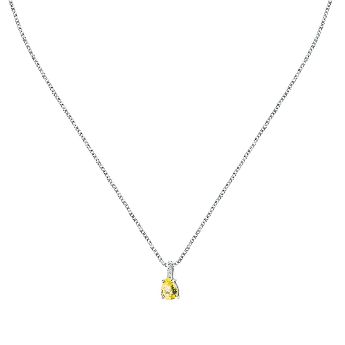 Collier en acier, cristaux, TESORI jaune, MORELLATO