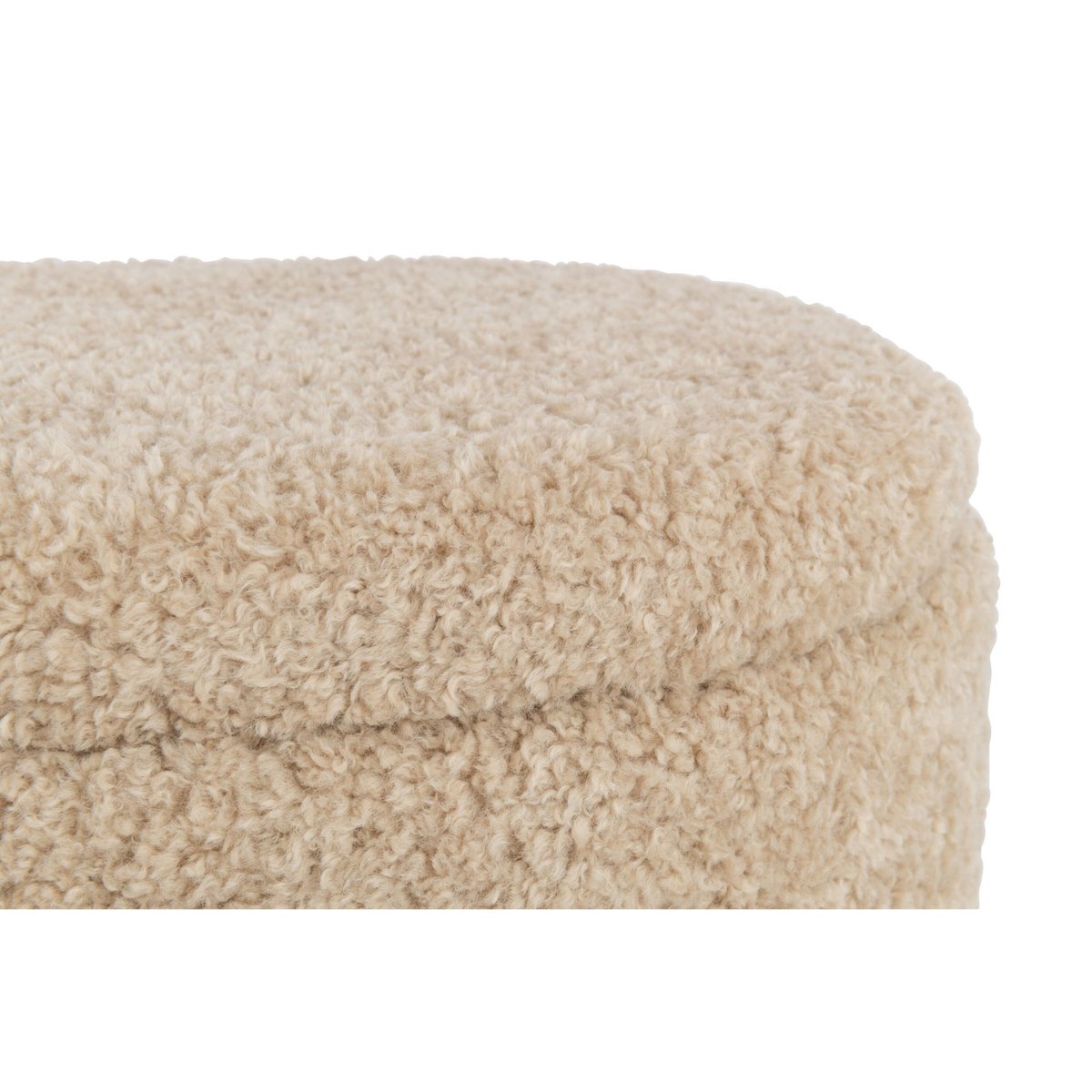 Banc coffre 1 place en tissu peluche beige L80 - GRIZZLY beige, HELLIN, DEPUIS 1862
