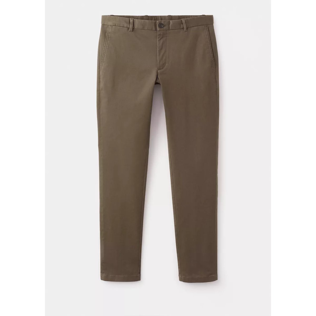 Pantalon Barna slim-fit en sergé marron, MANGO MAN