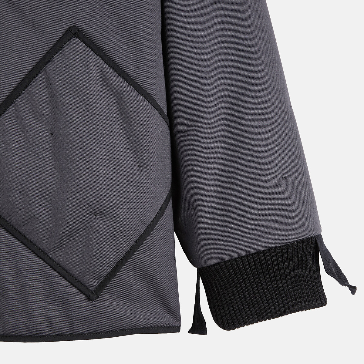 Giacca trapuntata in stile militare, in cotone grigio, LA REDOUTE X EWEN